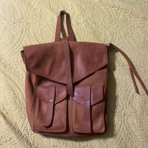 Raven and lily magnolia leather backpack
